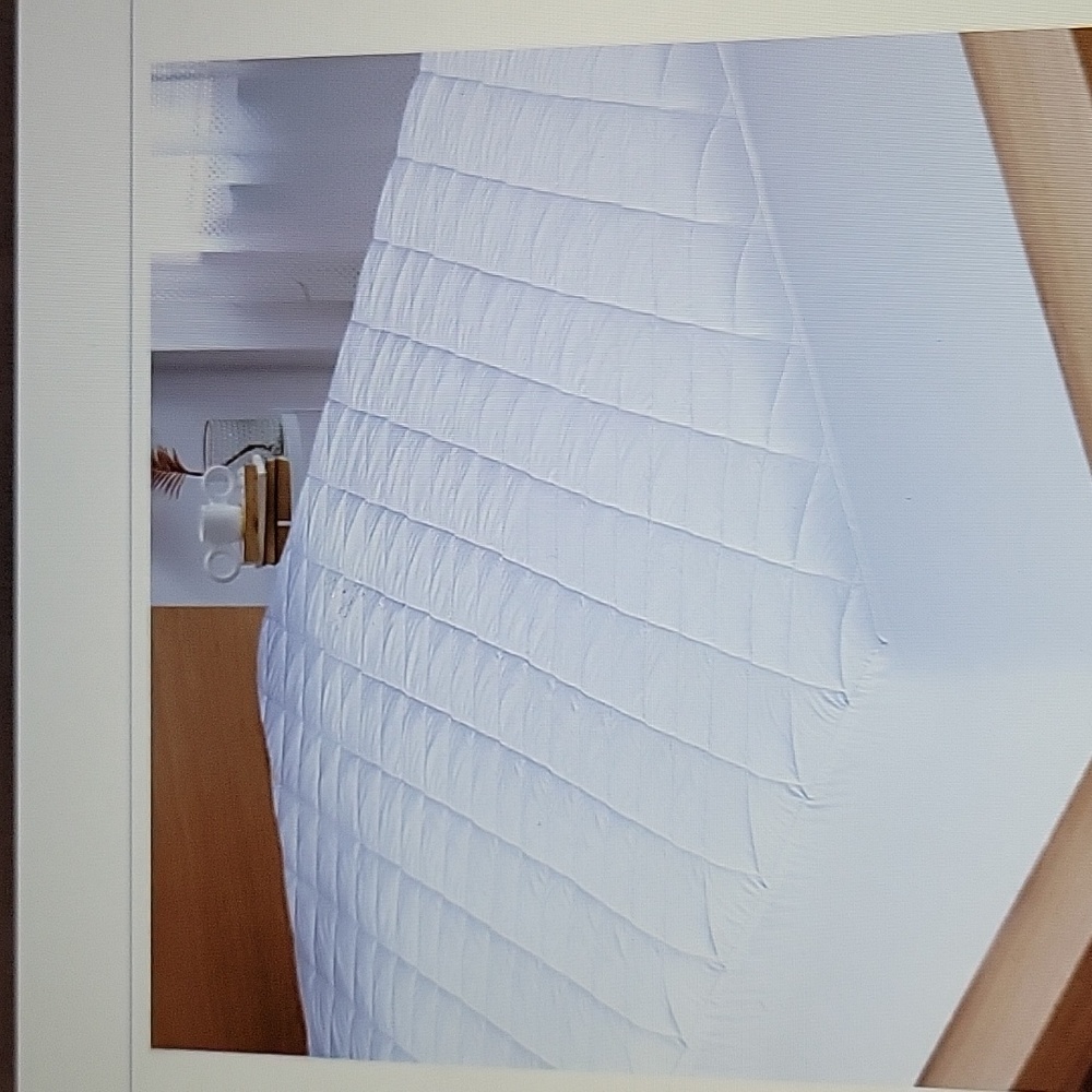 Utopia Quilted Fitted Mattress Pad Protector King White elastic microfiber NEW…